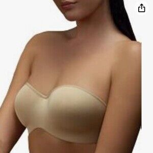 Le Mystere Size 38E Renaissance Dream Strapless Bra Nude‎ Tan